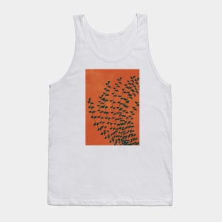 Boho Terracotta, Orange, Fern Plant Tank Top